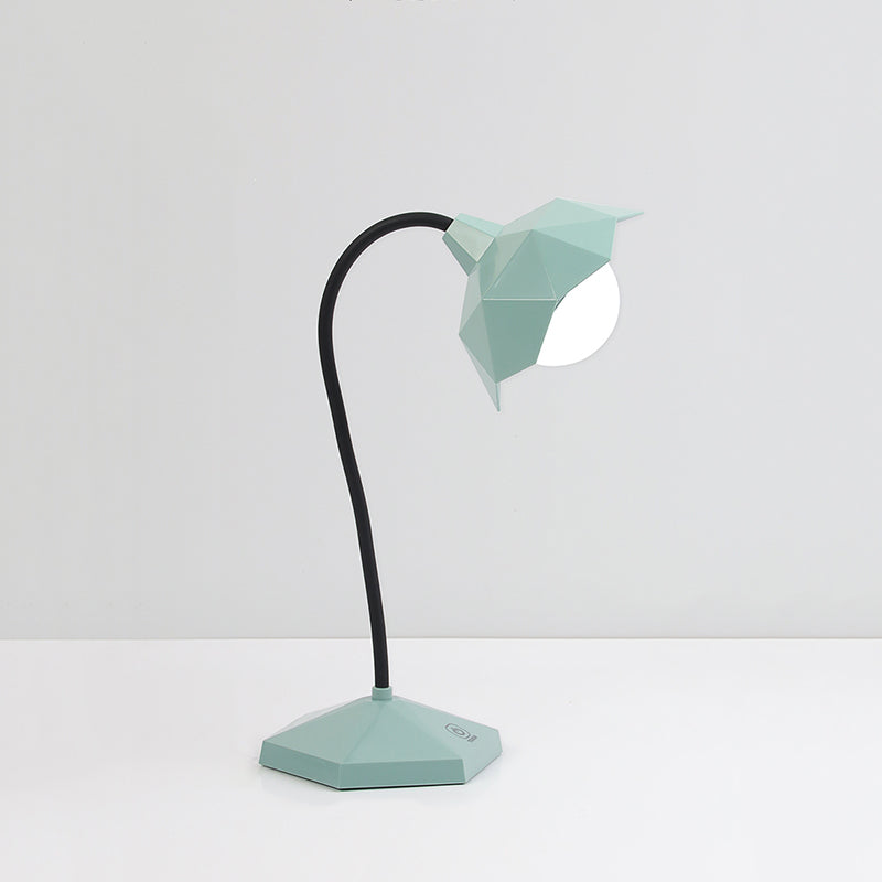 Tavola della camera da letto floreale luce in plastica in plastica lampada a LEAD LEAD con braccio flessibile