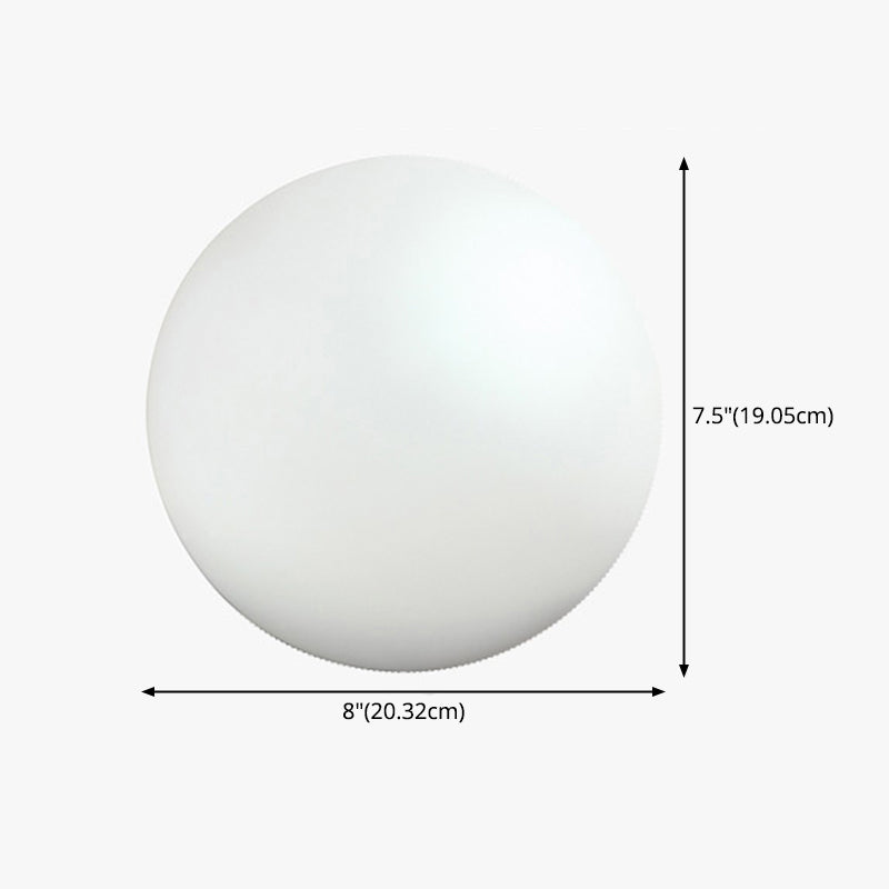 Ultra-modern Simplicity Globe Table Lamp White Glass Nightstand Lamp for Bedroom