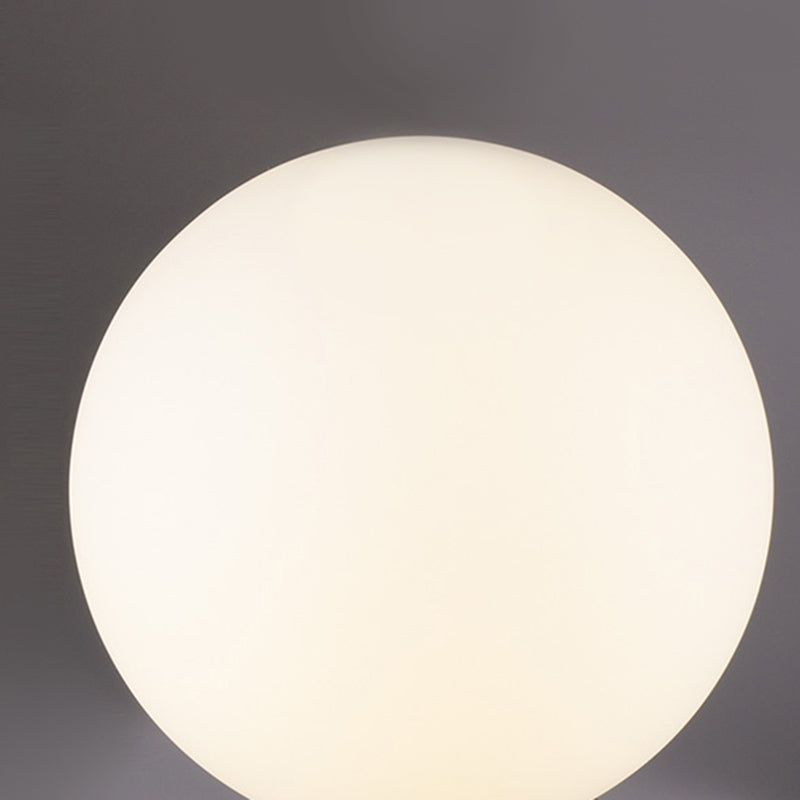 Ultra-modern Simplicity Globe Table Lamp White Glass Nightstand Lamp for Bedroom