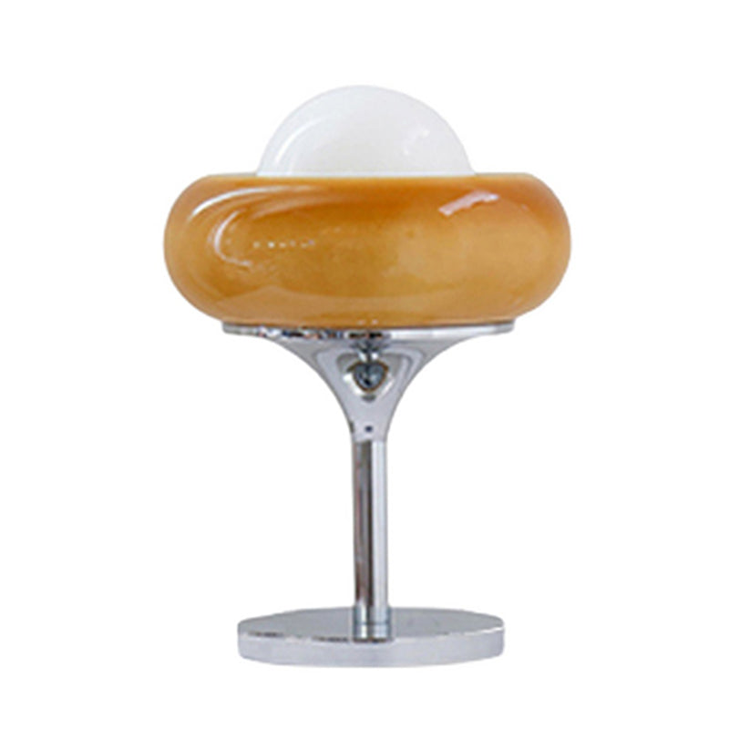 Lampe de table tarte à œufs d'oeuf ultra-moderne lampe de chevet en verre soufflé à la main pour chambre à coucher