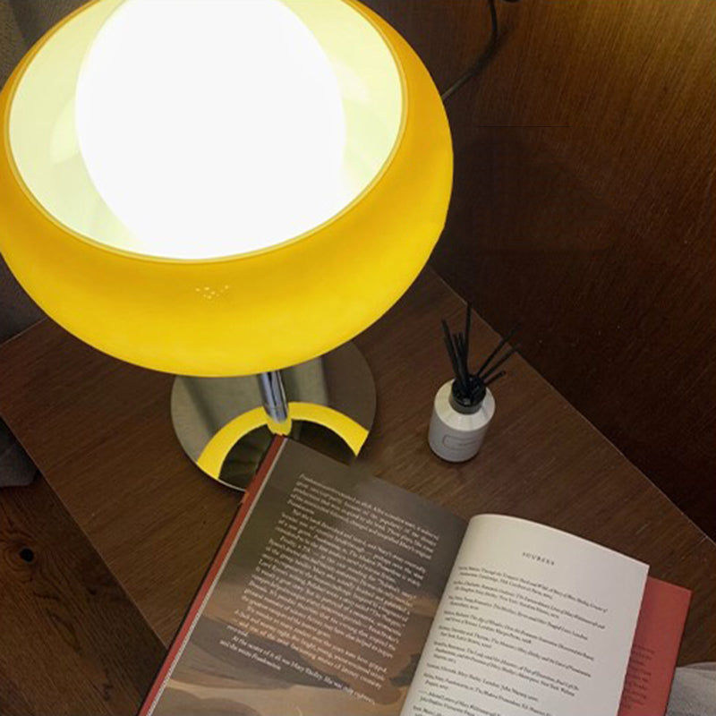 Lampe de table tarte à œufs d'oeuf ultra-moderne lampe de chevet en verre soufflé à la main pour chambre à coucher