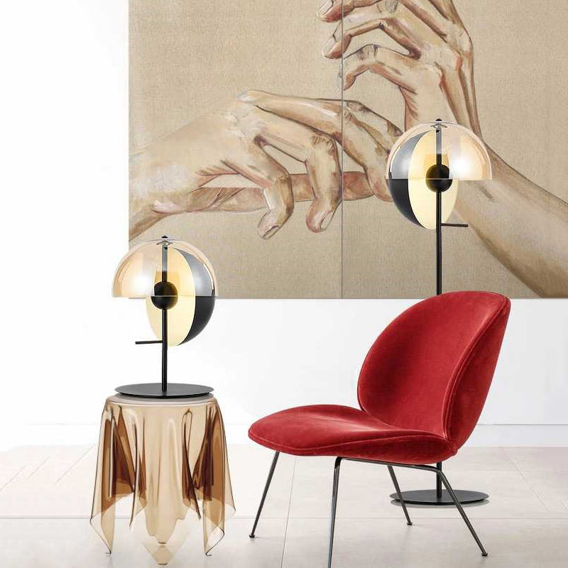 Lampada da tavolo a semicerchio di semplicità ultra-moderna lampada da comodino per camera da letto
