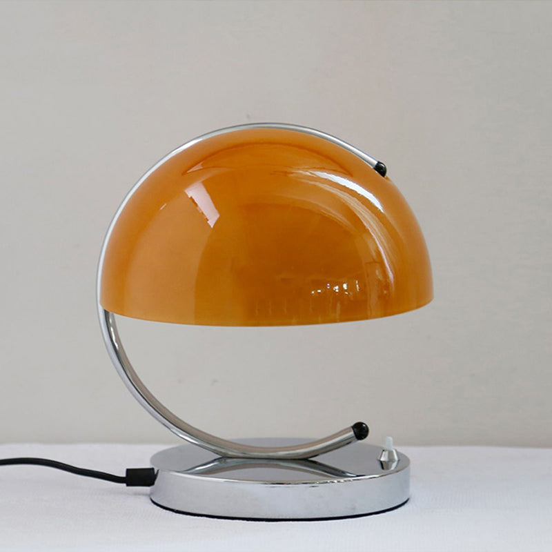 Ultramoderne eenvoud halfronde tafellamp handgeblazen glazen nachtkastje lamp voor slaapkamer