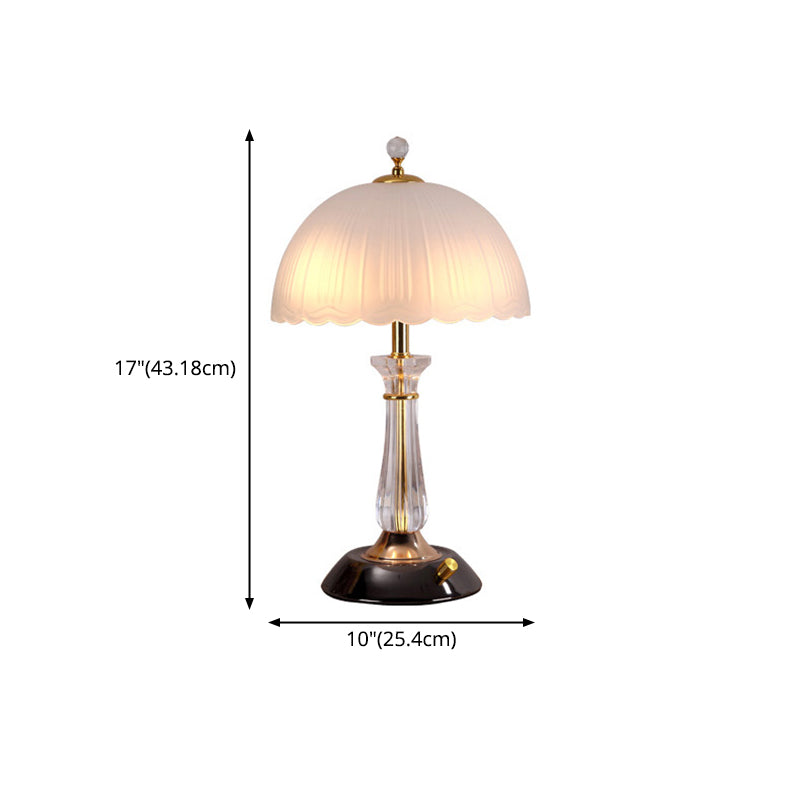 Ultra-moderne Einfachheit Domtisch Lampe weiße Glas Nachttisch-Lampe für Schlafzimmer