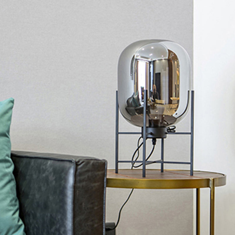 Ultramoderne eenvoud vat tafellamp glas nachtkastje lamp voor slaapkamer