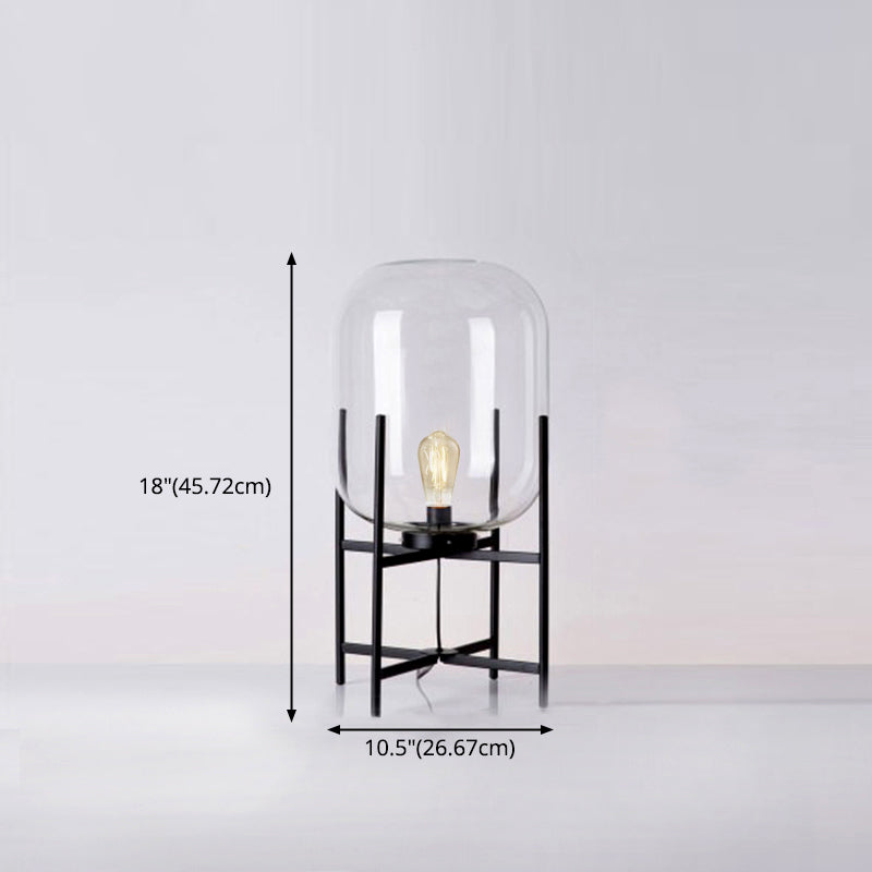 Ultramoderne eenvoud vat tafellamp glas nachtkastje lamp voor slaapkamer