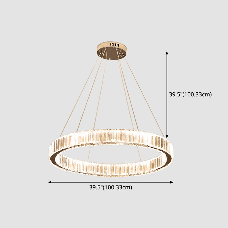 K9 Crystal Hanging Lights Minimalism Chandelier Lighting Fixtures for Living Room