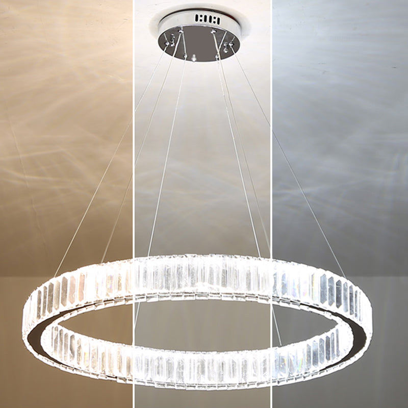K9 Crystal Hanging Lights Minimalism Chandelier Lighting Fixtures for Living Room