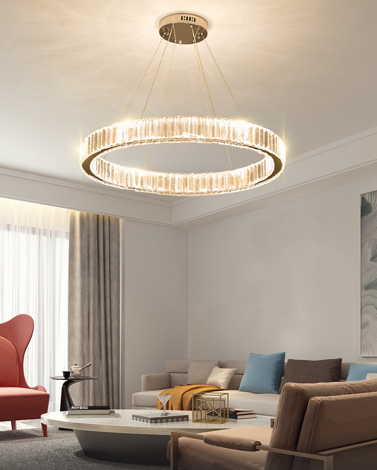 K9 Crystal Hanging Lights Minimalism Chandelier Lighting Fixtures for Living Room