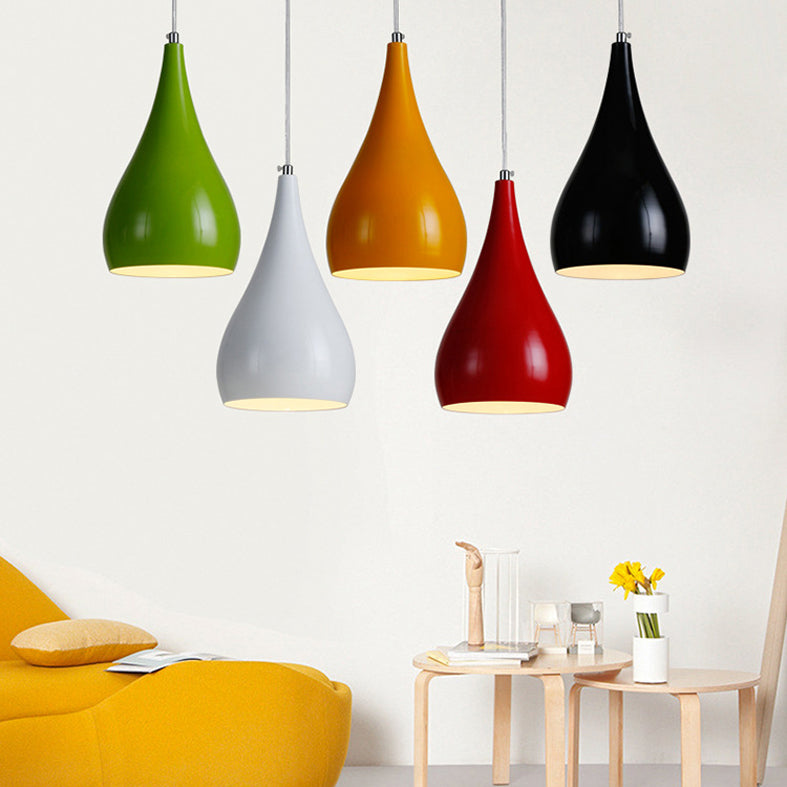 Macron Color Metal Hanging Light Nordic Style Pendant Light Cone Shape Hanging Light for Kitchen