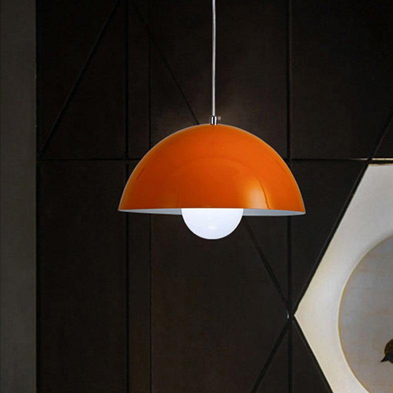 Dining Room Macron Hanging Light Bowl Shape Single Light Metal Modern Pendant Light