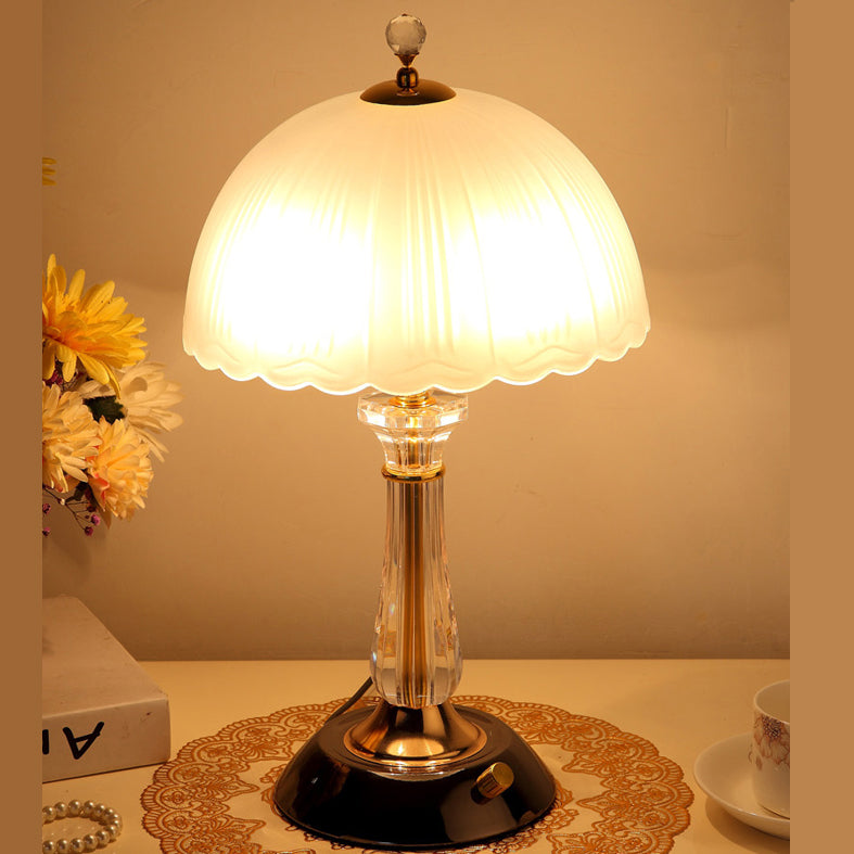 Ultra-moderne Einfachheit Domtisch Lampe weiße Glas Nachttisch-Lampe für Schlafzimmer