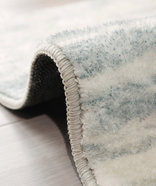 Apricot Tone Simplicity Indoor Rug Polyester Color Block Carpet Non-Slip Backing Rug for Bedroom