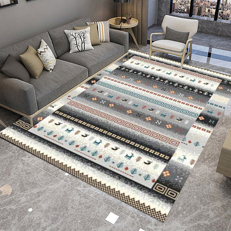 Tapis bohème multi-couleurs tapis tribal classicisme tapis en polypropylène wabable pour décoration intérieure