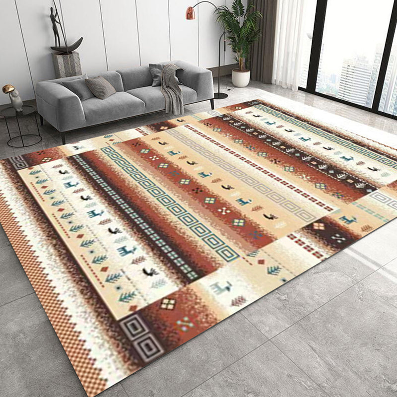 Tapis bohème multi-couleurs tapis tribal classicisme tapis en polypropylène wabable pour décoration intérieure