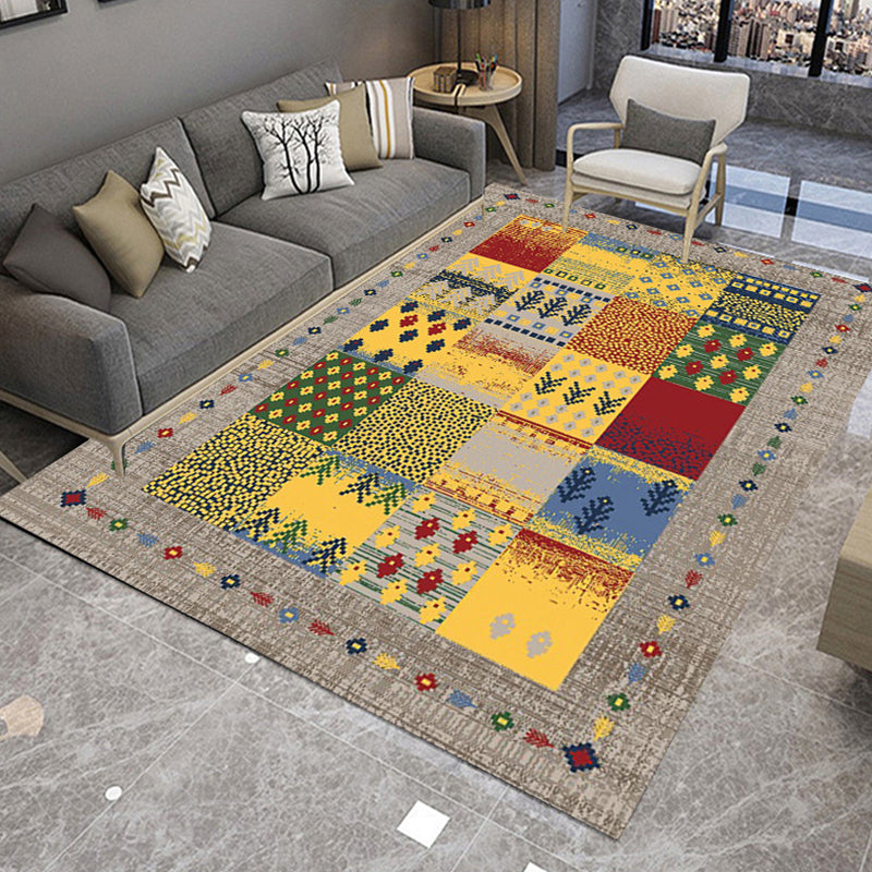 Tapis bohème multi-couleurs tapis tribal classicisme tapis en polypropylène wabable pour décoration intérieure