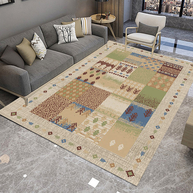 Tapis bohème multi-couleurs tapis tribal classicisme tapis en polypropylène wabable pour décoration intérieure