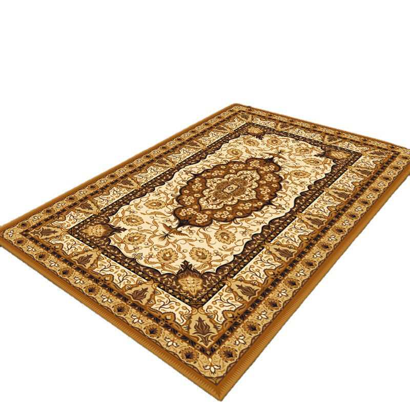 Aesthetic Victorian Area Rug Symmetric Floral Printed Carpet Stain Resistant Rug for Home Decor