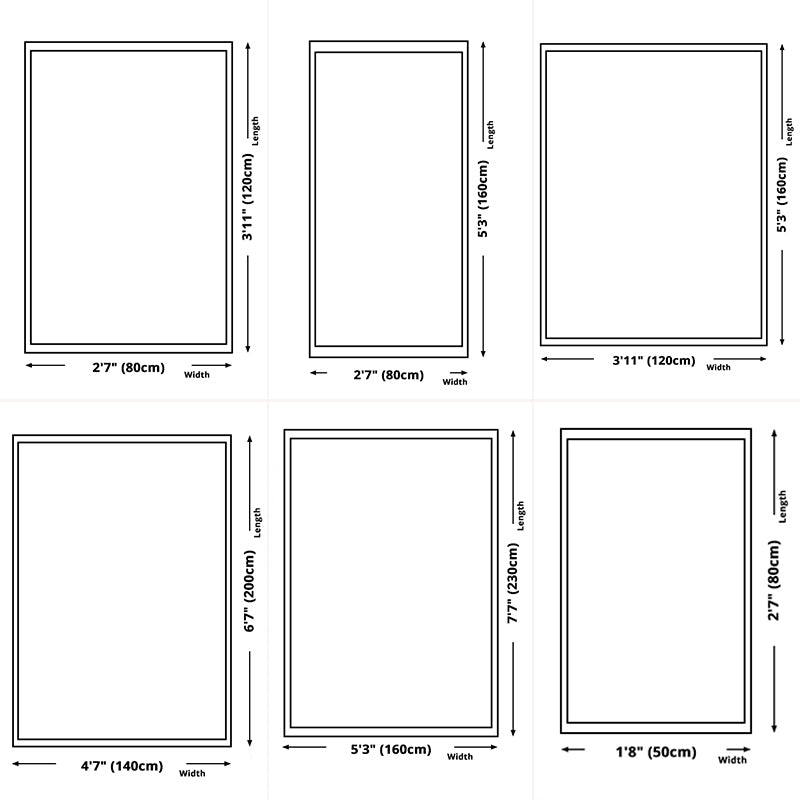 Nordic Random Pattern Rug Multicolor Polyester Area Carpet Non-Slip Backing Rug for Living Room