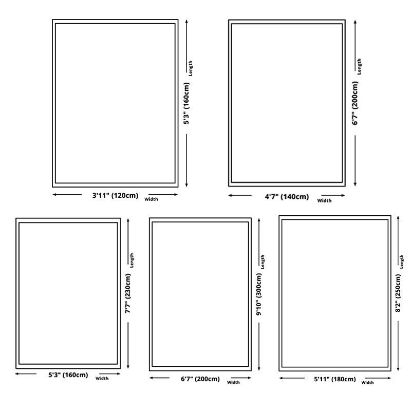 White Tone Home Decor Carpet Simple Abstract Color Block Area Rug Polyester with Stain Resistant Rug