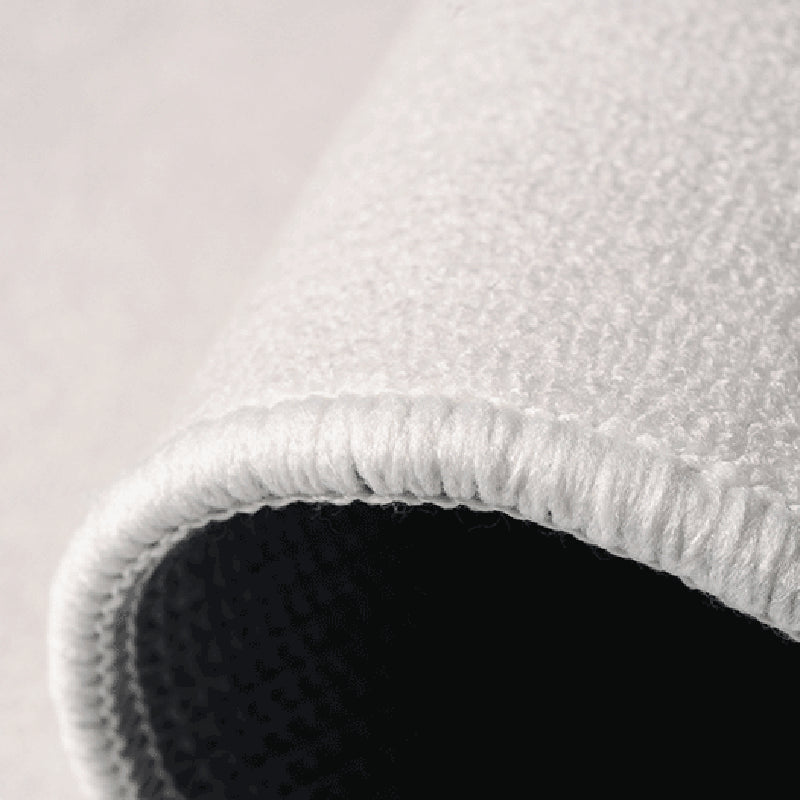 White Tone Home Decor Carpet Simple Abstract Color Block Area Rug Polyester with Stain Resistant Rug