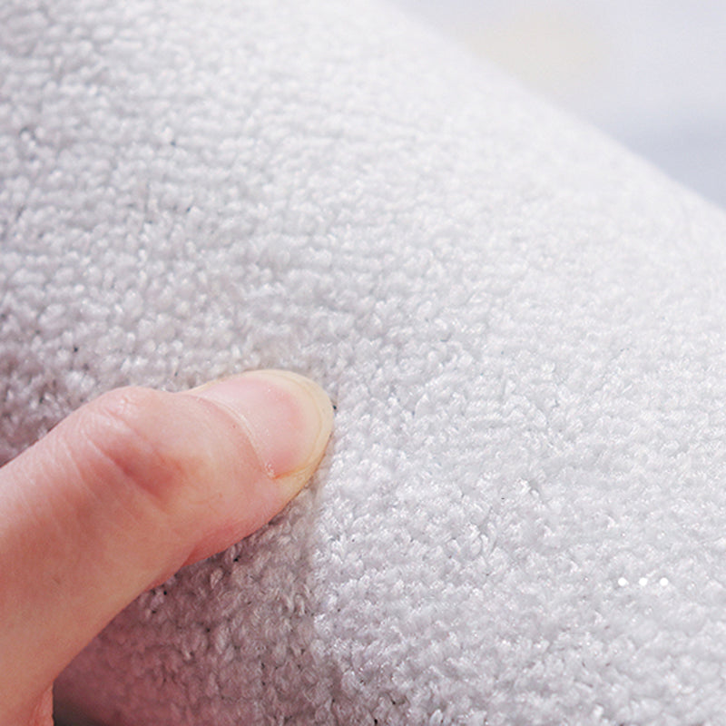 White Tone Distressed Area Carpet Polyester Color Gradient Indoor Rug Easy Care Rug for Living Room