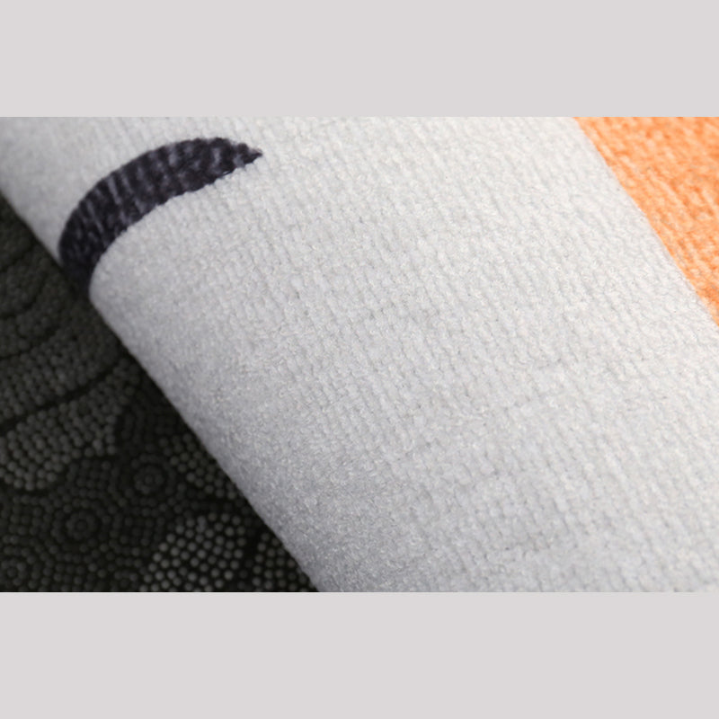 Mehrfarbiger Streifenteppich aus Polyester, minimalistischer Teppich, rutschfeste Rückseite, Innenteppich für Heimdekoration