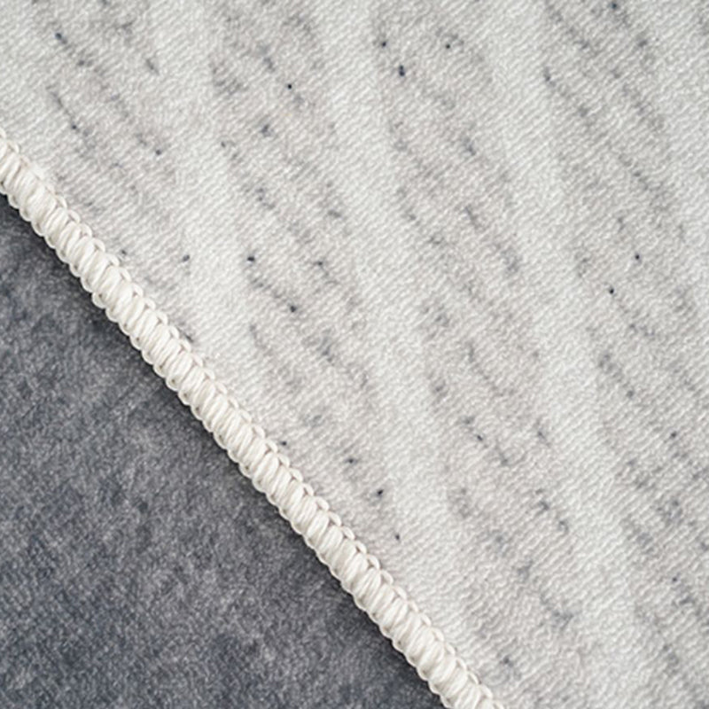 Grauer Farbwiedergabe-Teppich, Polyester-Funky-Teppich, rutschfeste Rückseite, Innenteppich für Heimdekoration