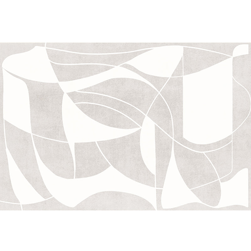 Apricot Tone Nordic Area Carpet Polyester Abstract Print Indoor Rug Easy Care Carpet for Living Room