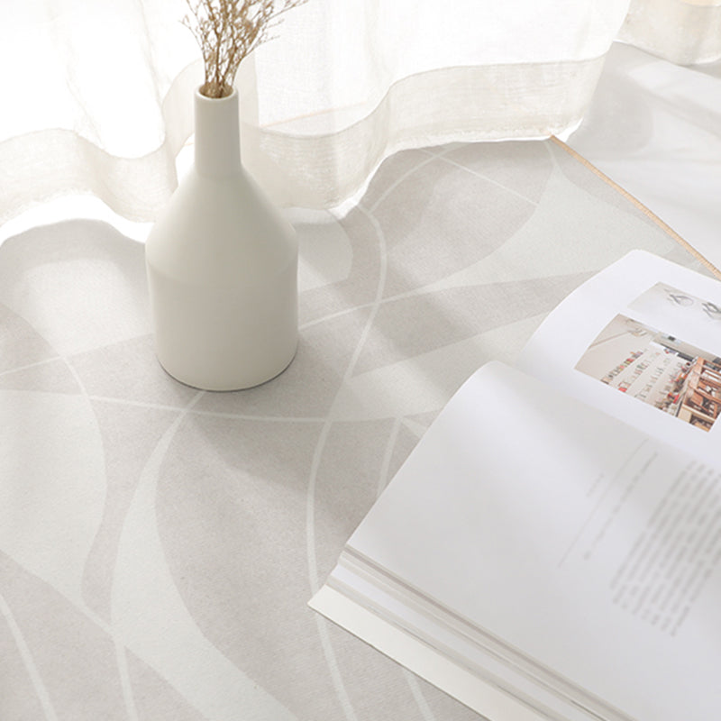 Apricot Tone Nordic Area Carpet Polyester Abstract Print Indoor Rug Easy Care Carpet for Living Room