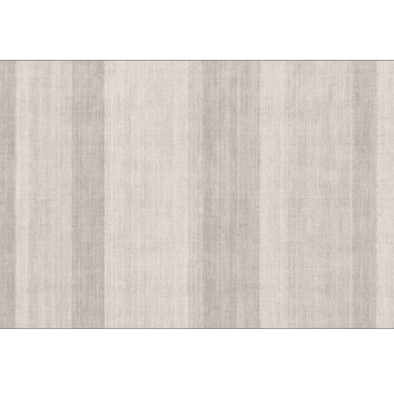 Gray Tone Modern Area Carpet Polyester Lines Printing Indoor Rug Easy Care Carpet for Living Room