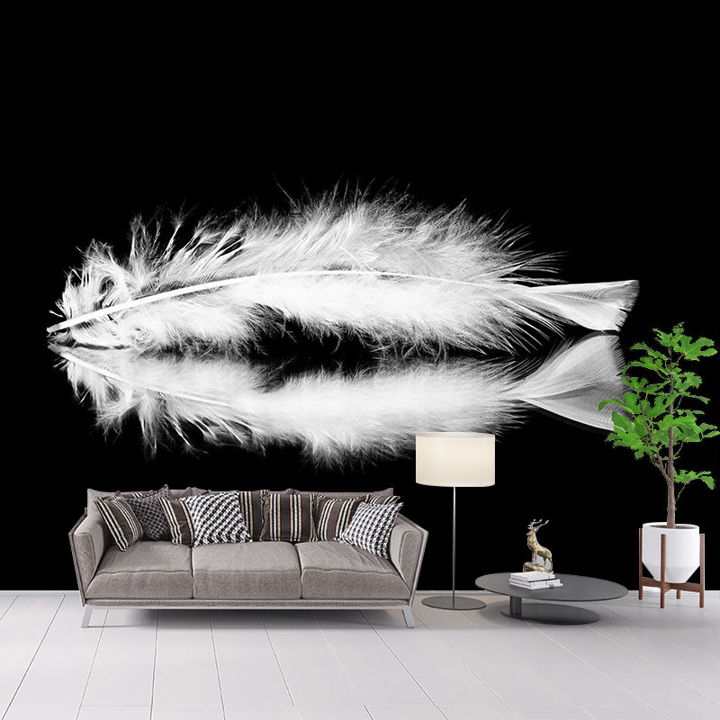 Beautiful Feather Mural Wallpaper Mildew Resistant Children's Room Mural Wall Art
