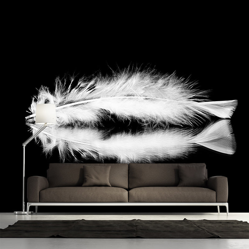 Beautiful Feather Mural Wallpaper Mildew Resistant Children's Room Mural Wall Art