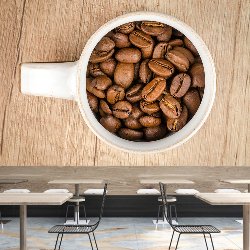 Photography Coffee Bean Wall Decal Modern Style Coffee Shop Decor Mural Wallpaper