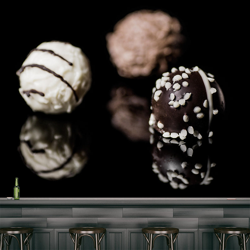 Soft Color Chocolate Painting Mural Decal Modern Style Wall Covering for Shop