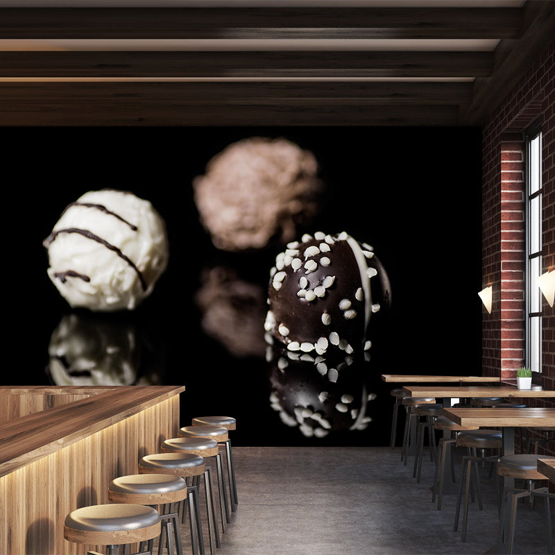 Soft Color Chocolate Painting Mural Decal Modern Style Wall Covering for Shop