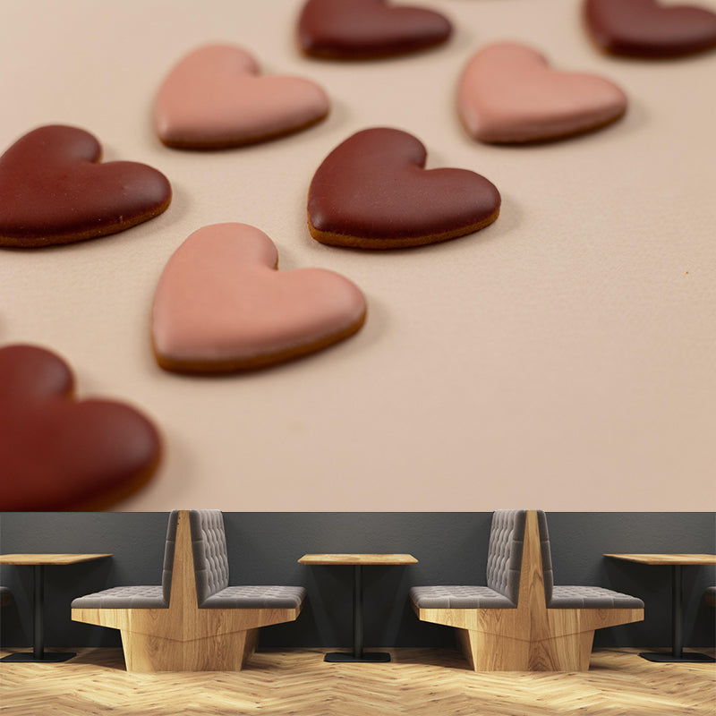 Soft Color Chocolate Painting Mural Decal Modern Style Wall Covering for Shop