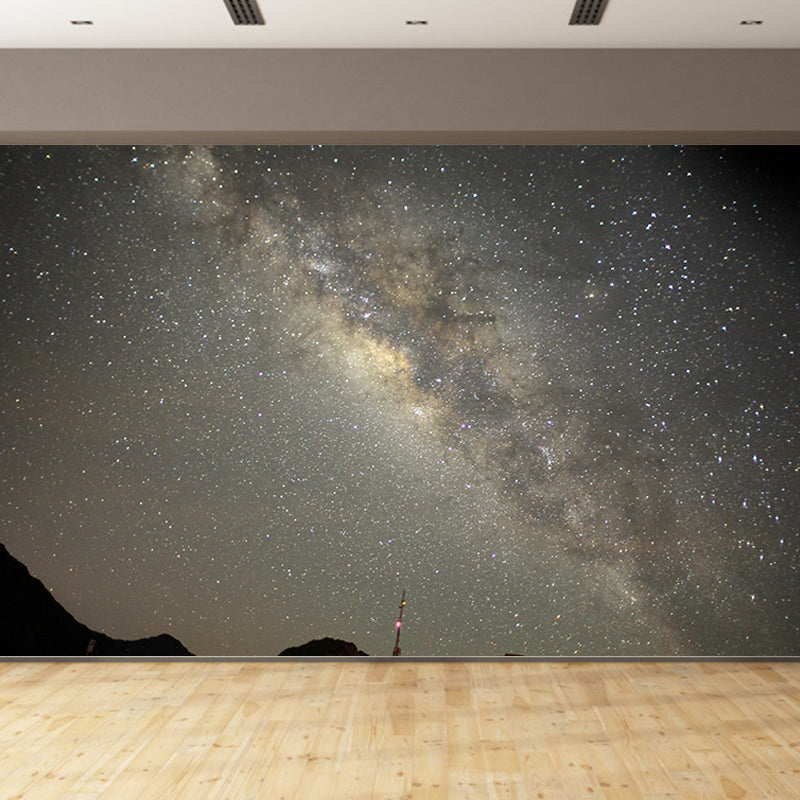 Planet Outer Space Mural Wallpaper Stain Resistant Study Room Wall Decor, Custom Print