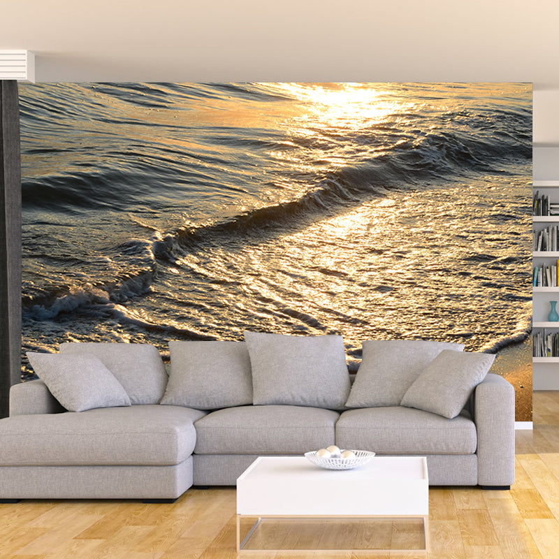 Sandy Beach Wall Mural Decal for Living Room Customized Wall Covering, Waterproof