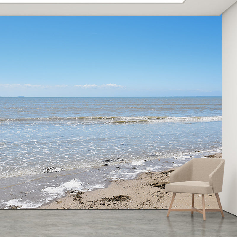 Sandy Beach Wall Mural Decal for Living Room Customized Wall Covering, Waterproof