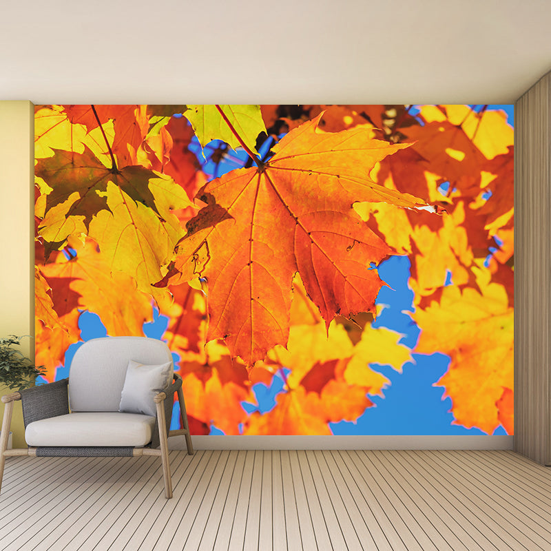Autumn Leaves Wall Mural Waterproofing Wall Covering for Living Room Bedroom