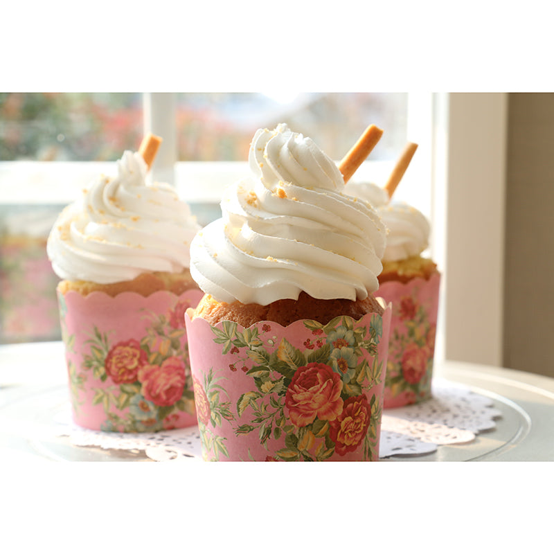 Cup Cake Mural Decal Stain Resistant Cake Shop Wall Covering, Personalised Size