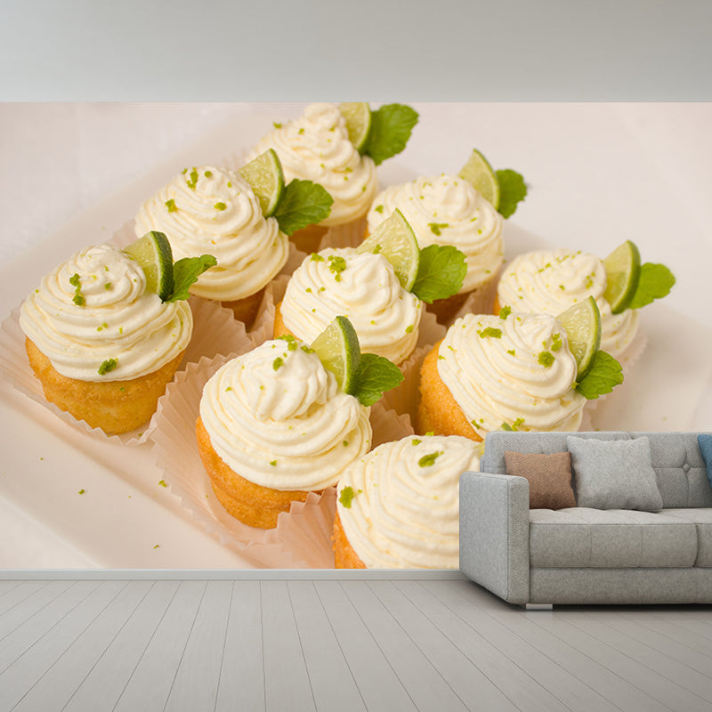 Cup Cake Mural Decal Stain Resistant Cake Shop Wall Covering, Personalised Size