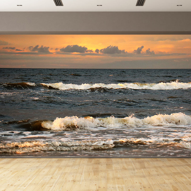 Tropical Style Beach Wall Mural Decal Moisture Resistant Wall Covering, Personalised Size