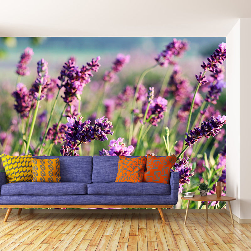 Purple Lavender Wall Decals Removable Mural Wallpaper Bedroom Decorative Art