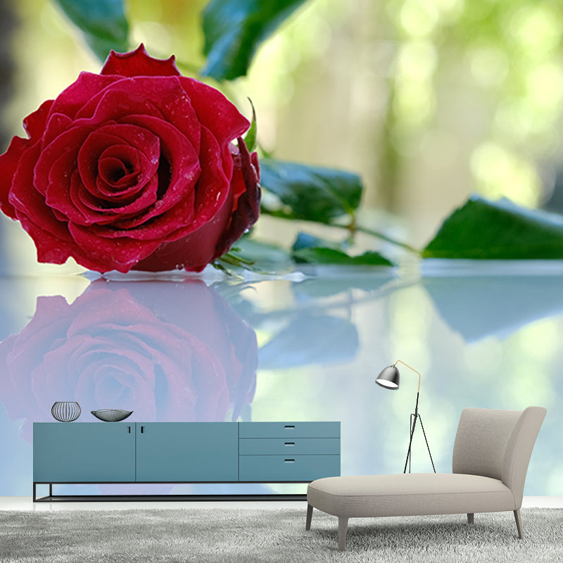 Beautiful Rose Flower Wall Decals Removable Mural Wallpaper, Waterproofing