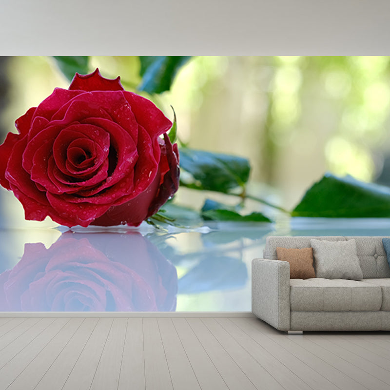 Beautiful Rose Flower Wall Decals Removable Mural Wallpaper, Waterproofing