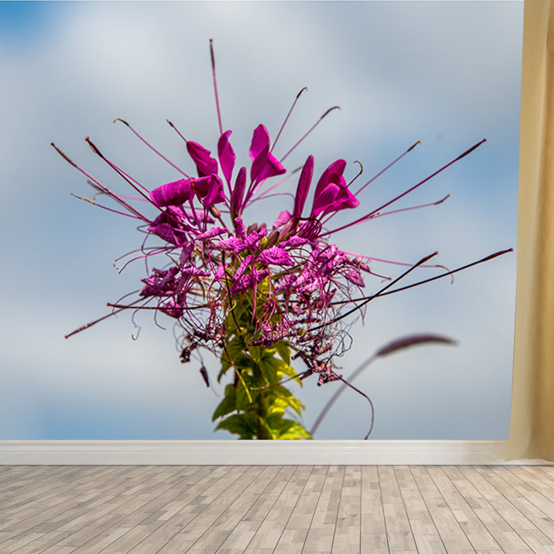 Flower Blossom Mural Wallpaper Modern Wall Covering for Sitting Room, Made to Measure