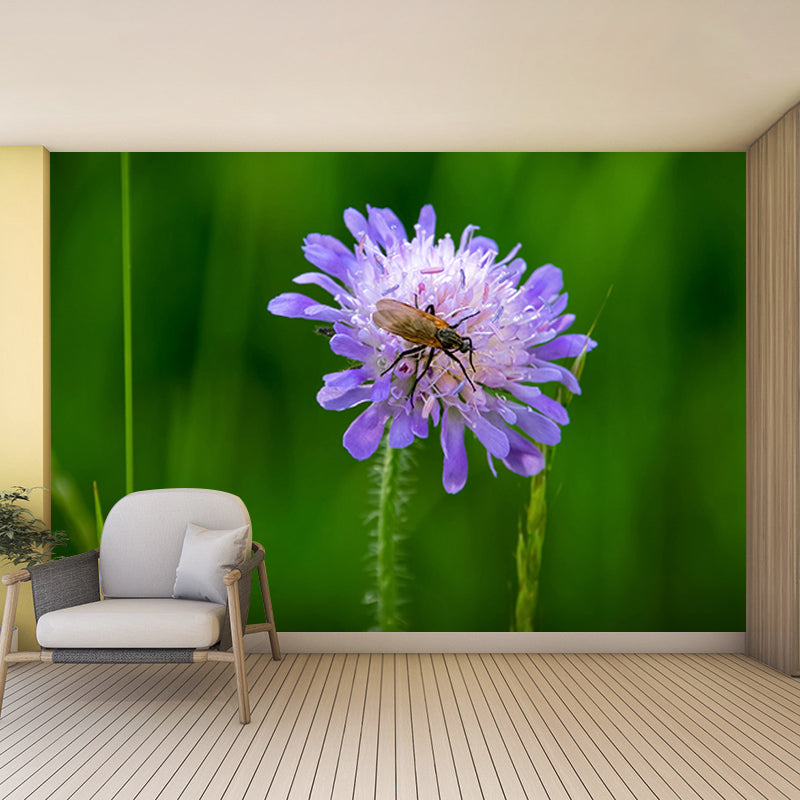 Flower Blossom Mural Wallpaper Modern Wall Covering for Sitting Room, Made to Measure