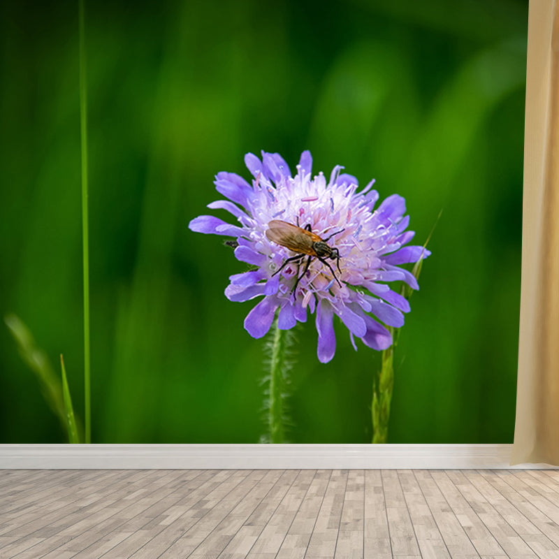 Flower Blossom Mural Wallpaper Modern Wall Covering for Sitting Room, Made to Measure